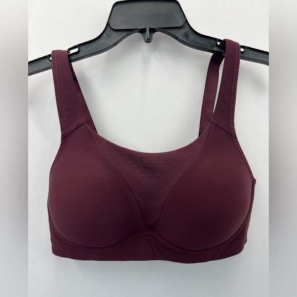 Lululemon Run Times High Support Sports Bra Size 34D Color Burgundy - Picture 7 of 12